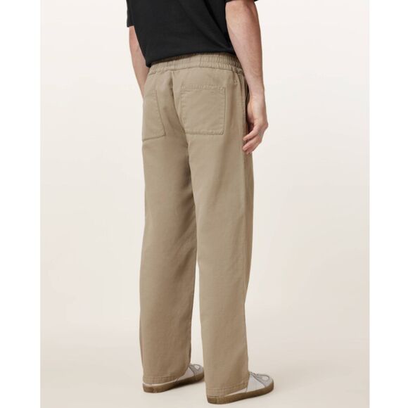 AllSaints Men's Size XL Moorland Brown Hanbury Straight Fit Trousers NWT - Picture 2 of 8